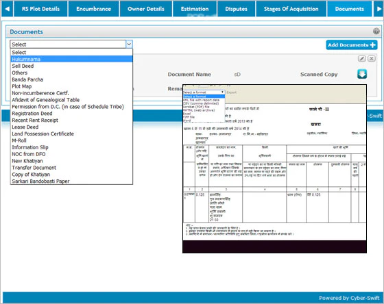 screenshot of Land Acquisition & Management Software